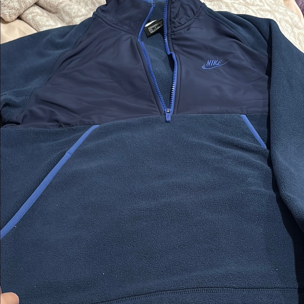 Nike Navy Blue Pullover Jacket - image 3